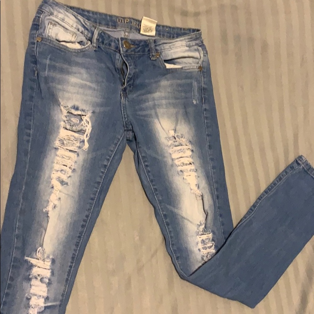 2 toned VIP jeans